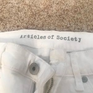 Articles of society white ankle jeans